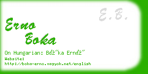 erno boka business card