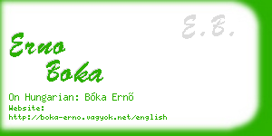 erno boka business card